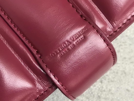 Bottega Veneta Padded Marie Bag in Amaranto Paper Calfskin