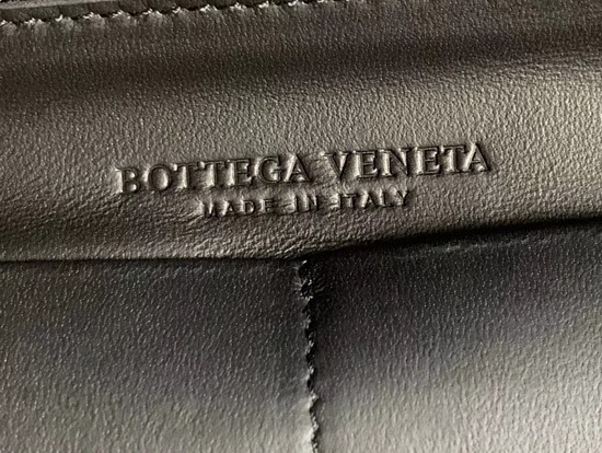 Bottega Veneta Padded Marie Bag in Black Paper Calfskin