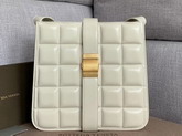 Bottega Veneta Padded Marie Bag in Plaster Paper Calfskin