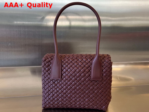 Bottega Veneta Patti Top Handle Bag in Barolo Padded Intreccio Leather Replica