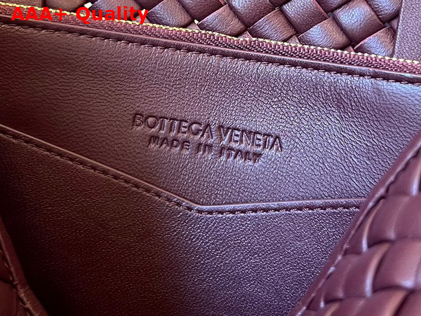 Bottega Veneta Patti Top Handle Bag in Barolo Padded Intreccio Leather Replica