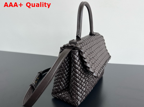 Bottega Veneta Patti Top Handle Bag in Fondant Padded Intreccio Leather with Detachable Cross Body Strap Replica