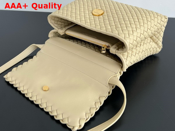 Bottega Veneta Patti Top Handle Bag in String Padded Intreccio Leather with Detachable Cross Body Strap Replica