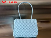 Bottega Veneta Patti Top Handle Bag in Windswept Padded Intreccio Leather Replica