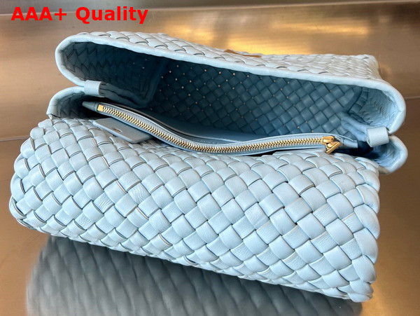 Bottega Veneta Patti Top Handle Bag in Windswept Padded Intreccio Leather Replica