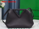 Bottega Veneta Point Black Small Leather Top Handle Bag with Detachable Strap Replica