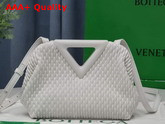 Bottega Veneta Point Chalk Small Lozenge Quilted Leather Top Handle Bag with Detachable Strap Replica