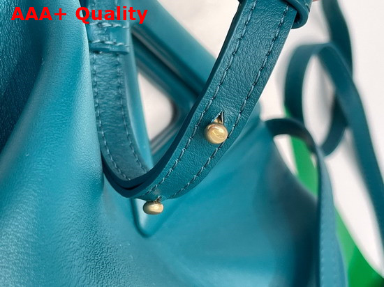 Bottega Veneta Point Green Leather Top Handle Bag Replica