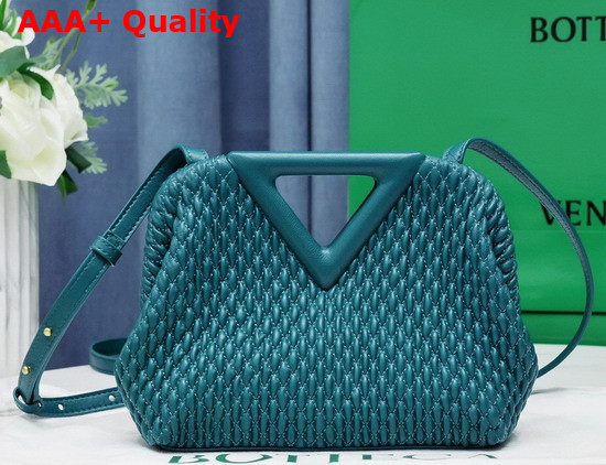 Bottega Veneta Point Mallard Small Lozenge Quilted Leather Top Handle Bag with Detachable Strap Replica