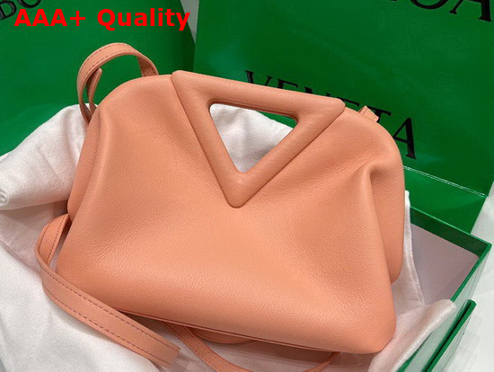 Bottega Veneta Point Peachy Small Leather Top Handle Bag with Detachable Strap Replica