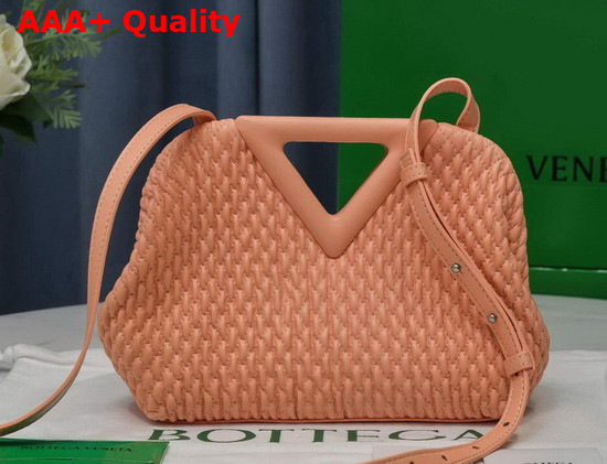 Bottega Veneta Point Peachy Small Lozenge Quilted Leather Top Handle Bag with Detachable Strap Replica