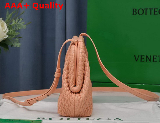 Bottega Veneta Point Peachy Small Lozenge Quilted Leather Top Handle Bag with Detachable Strap Replica