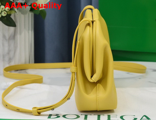 Bottega Veneta Point Yellow Small Leather Top Handle Bag with Detachable Strap Replica