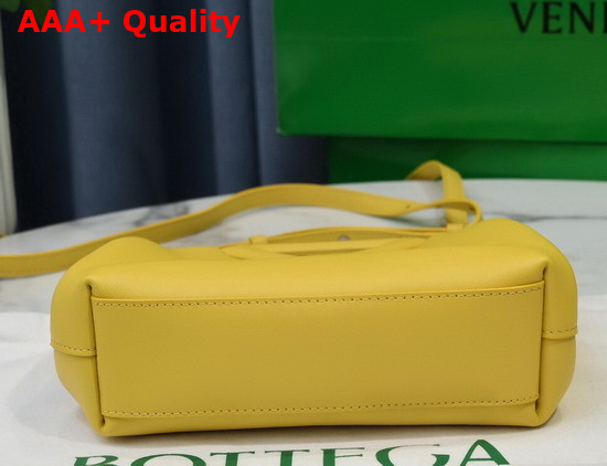 Bottega Veneta Point Yellow Small Leather Top Handle Bag with Detachable Strap Replica