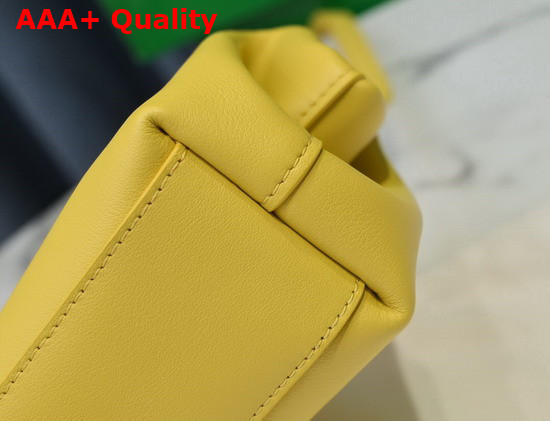 Bottega Veneta Point Yellow Small Leather Top Handle Bag with Detachable Strap Replica