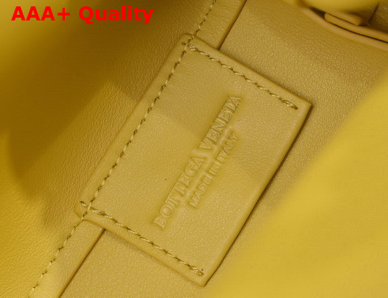 Bottega Veneta Point Yellow Small Leather Top Handle Bag with Detachable Strap Replica