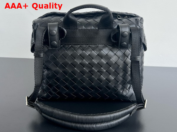 Bottega Veneta Postino Bag in Black Intrecciato Leather Replica