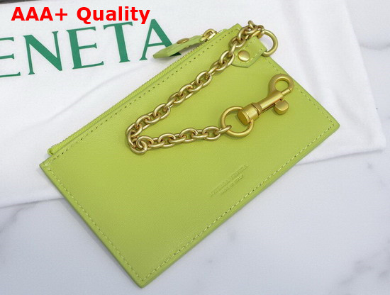 Bottega Veneta Pouch in Lemon Intrecciato Leather Replica