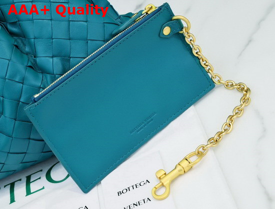 Bottega Veneta Pouch in Wild Green Intrecciato Leather Replica