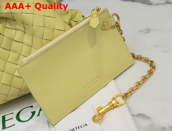 Bottega Veneta Pouch in Yellow Intrecciato Leather Replica