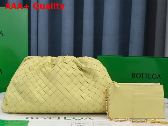 Bottega Veneta Pouch in Yellow Intrecciato Leather Replica