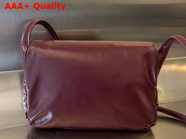 Bottega Veneta Puffer Cross Body Bag in Burgundy Calfskin Replica