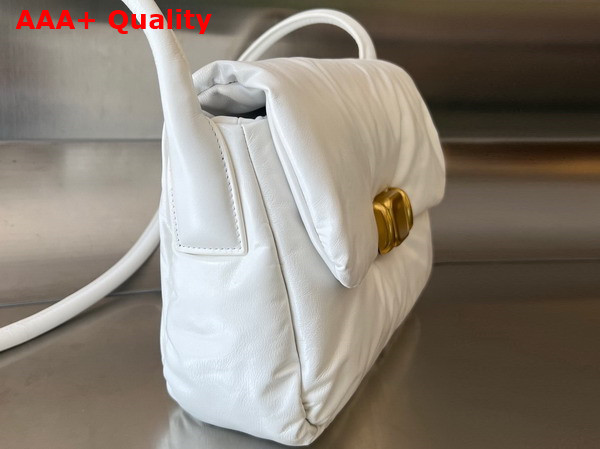 Bottega Veneta Puffer Cross Body Bag in White Calfskin Replica