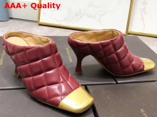 Bottega Veneta Quilted Leather Mules with a Metal Toe Cap Rabosello Replica