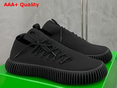 Bottega Veneta Ripple Black Tech Knit Lace Up Sneakers Replica