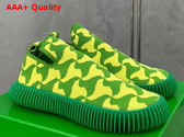 Bottega Veneta Ripple Slip On Sneaker Parakeet Kiwi Wavy Triangle Tech Knit Replica