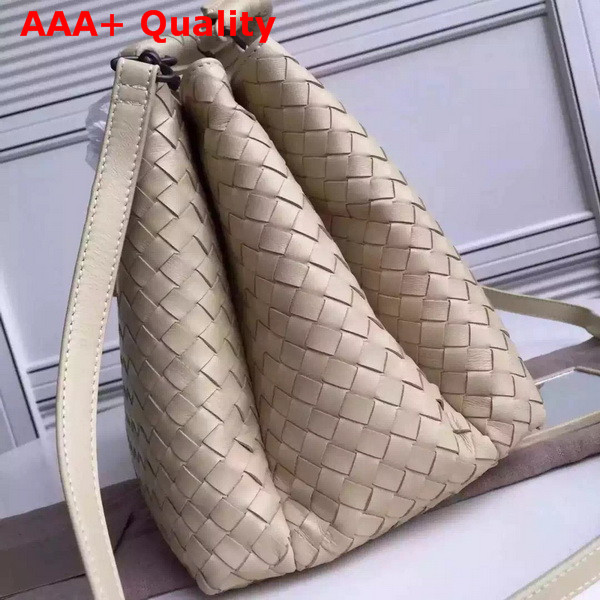 Bottega Veneta Roma Bag in Beige Intrecciato Calf Replica