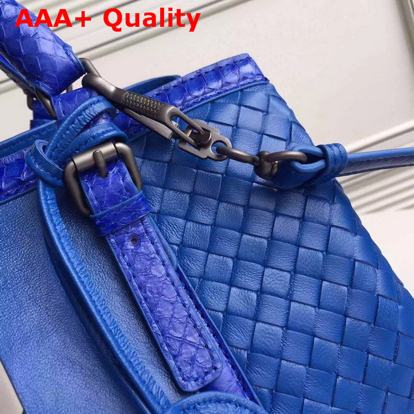 Bottega Veneta Roma Bag in Blue Nappa Ayers Details Replica