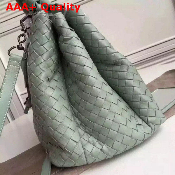 Bottega Veneta Roma Bag in Light Blue Intrecciato Calf Replica