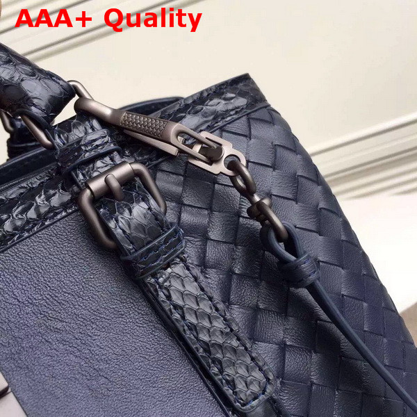 Bottega Veneta Roma Bag in Navy Nappa Ayers Details Replica