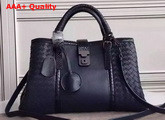 Bottega Veneta Roma Bag in Navy Nappa Ayers Details Replica