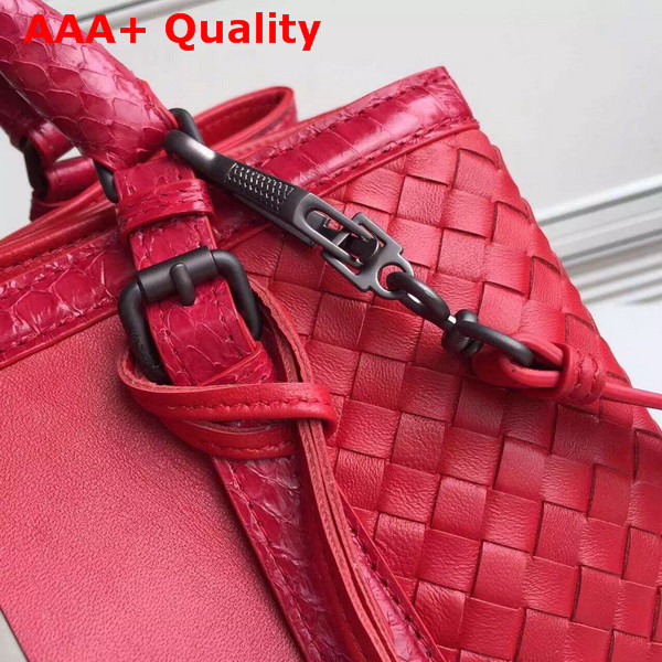 Bottega Veneta Roma Bag in Red Nappa Leather Replica