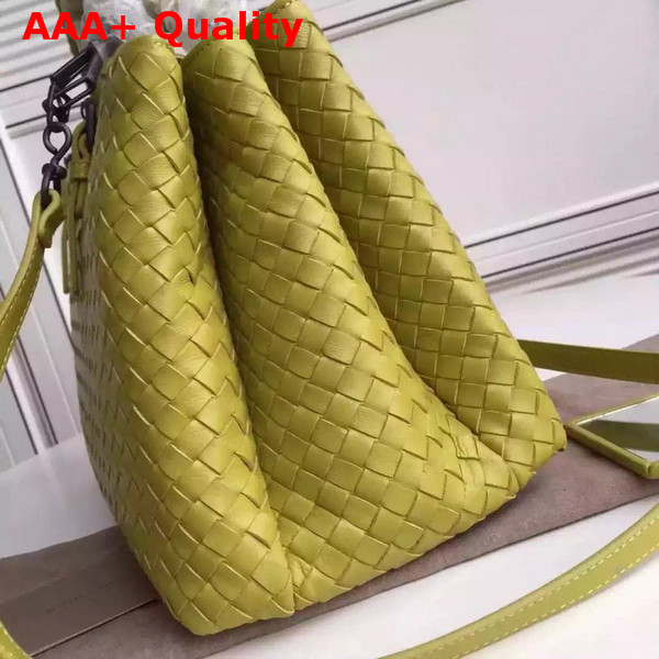 Bottega Veneta Roma Bag in Yellow Intrecciato Calf Replica