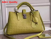 Bottega Veneta Roma Bag in Yellow Intrecciato Calf Replica