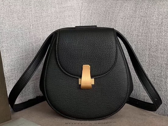 Bottega Veneta Rounded Belt Bag in Palmellato Nero Wood