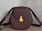 Bottega Veneta Rounded Belt Bag in Palmellato Oxblood Wood