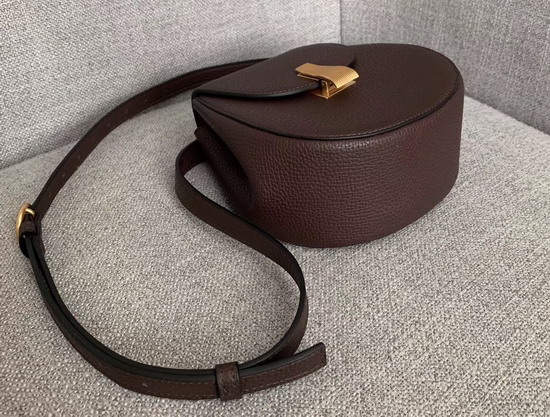 Bottega Veneta Rounded Belt Bag in Palmellato Oxblood Wood