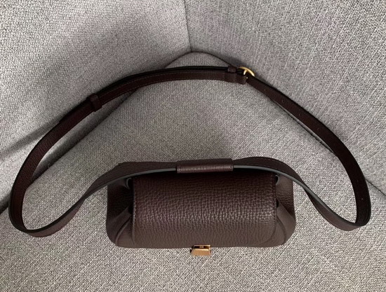 Bottega Veneta Rounded Belt Bag in Palmellato Oxblood Wood