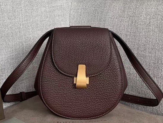 Bottega Veneta Rounded Belt Bag in Palmellato Oxblood Wood