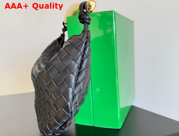 Bottega Veneta Sardine Bag in Black Intrecciato Leather Replica