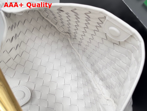 Bottega Veneta Sardine Bag in Chalk Intrecciato Leather Replica