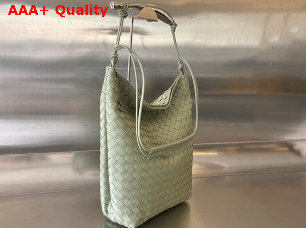 Bottega Veneta Sardine Hobo Bag in Travertine Intrecciato Leather Replica