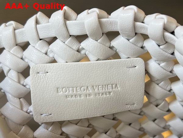 Bottega Veneta Sardine Top Handle Bag in Chalk Lambskin Replica