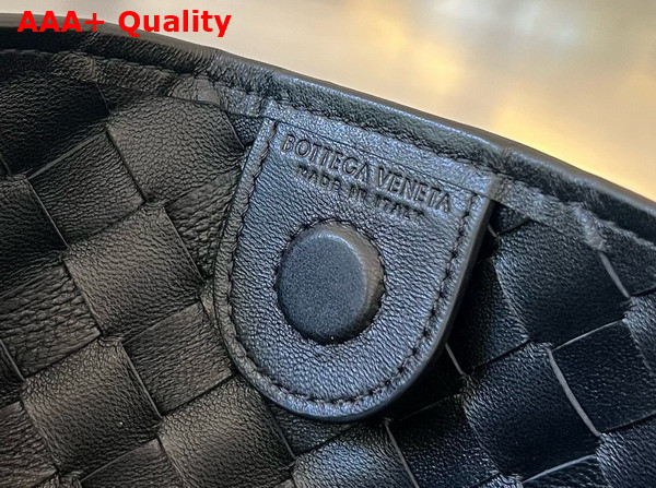 Bottega Veneta Sardine with Chain Black Intrecciato Leather Replica