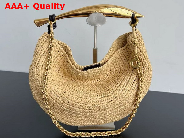 Bottega Veneta Sardine with Chain Natural Raffia Replica