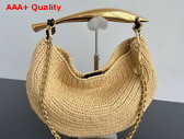 Bottega Veneta Sardine with Chain Natural Raffia Replica